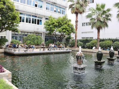 東莞潤東方環(huán)?？照{公司銷(xiāo)售部戶(hù)外休息區